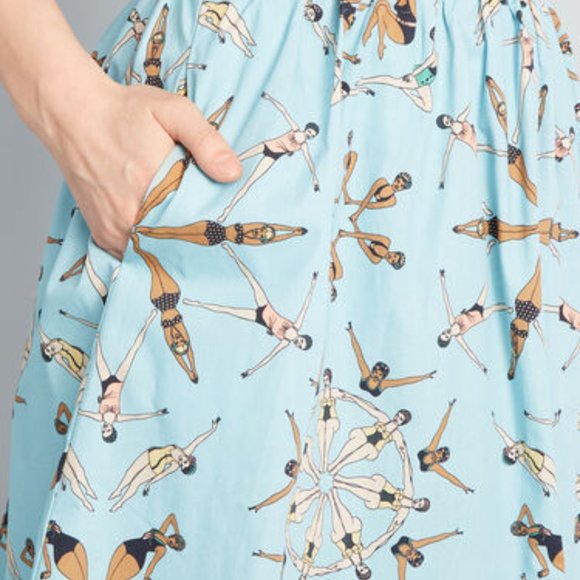 ModCloth x Dupenny Charming Cotton Skirt - Picture 3 of 4